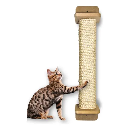 Arranhador Gato Grande Parede 80cm Sisal De 8mm Duravel Cor Marrom