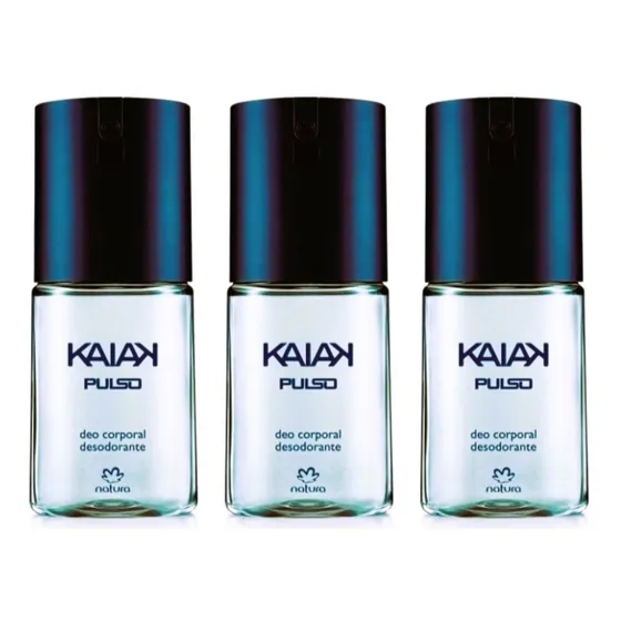 Kaiak Desodorante Deo Corporal Natura 100ml - Kit 3 Unidades