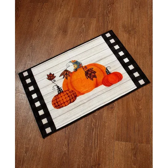 Lakeside Collection Alfombra Baño Ducha Diseño Calabaza