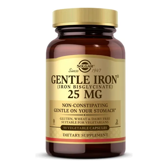 Suplemento Solgar Gentle Iron 25 Mg 90 Cápsulas Vegetales