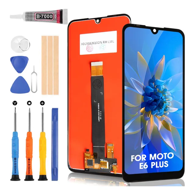 Pantalla Táctil Lcd Para Motorola Moto E6 Plus Xt2025-1/2/3 Color Negro