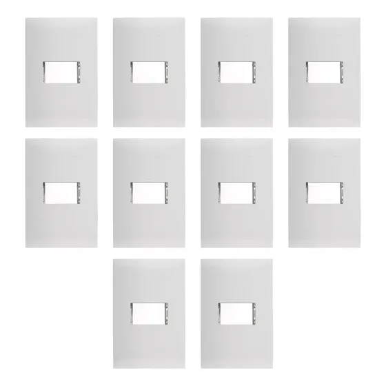Placa De 1 Módulo Con Chasis Blanco Simon S25 (10 Piezas)