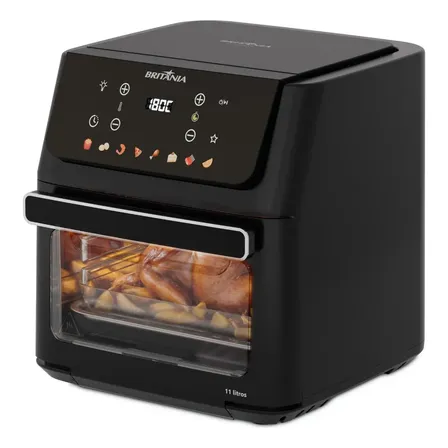 Fritadeira Air Fryer Oven Britânia 11 Litros 8 Funções 1800w Baf11a Preto 127v