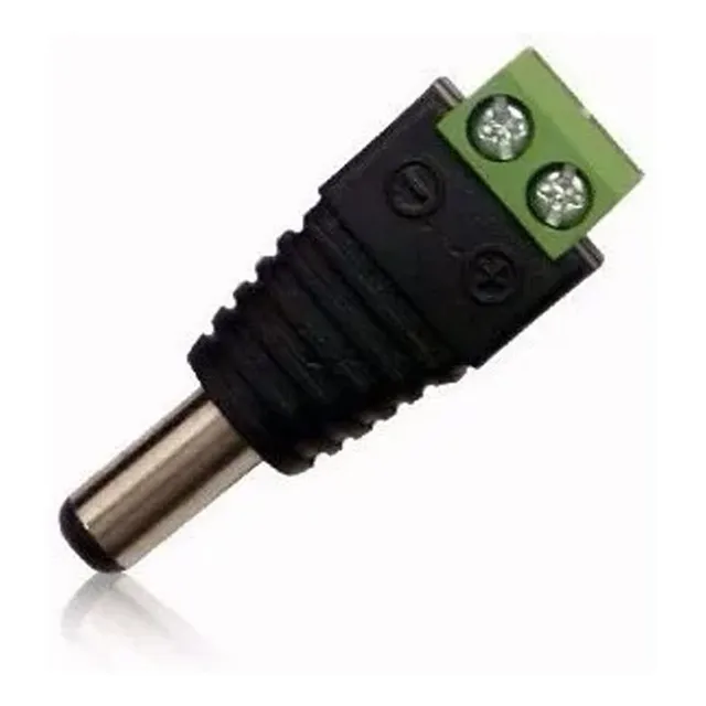 10 Conectores De Corriente Macho Folksafe Balun Cctv Cámaras