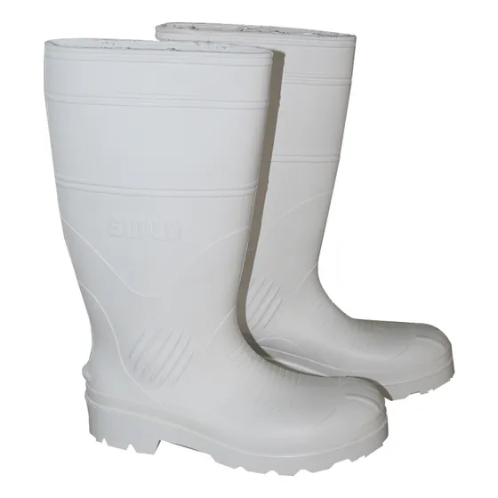 Bota De Seguridad Supla Pvc Caña Larga Blanca