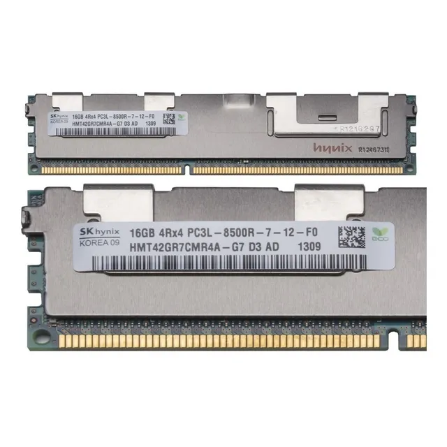 Memoria Hynix 16gb 4rx4 Ddr3 Pc3l-8500r 1066mhz 1.35v Server