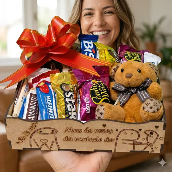 Cesta Chocolates Lacta Urso Presente Pascoa E Todas Ocasiões
