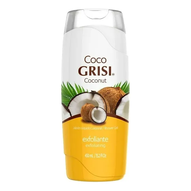 4 Pza Jabón Líquido Corporal Grisi Neutro Exfoliante Coco 45