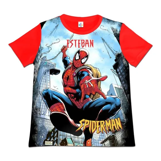Franela Camisa Niño Spiderman Hombre Araña En Algodon