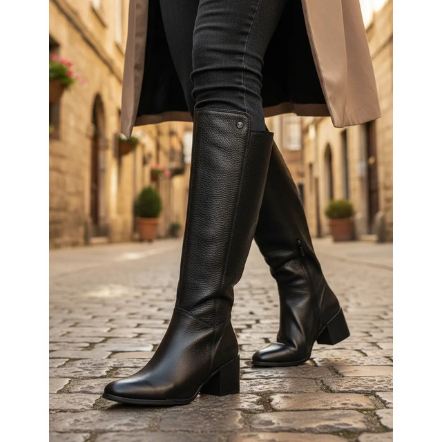 Bota Cano Longo Couro Bottero 346903-9 Inverno Bloco