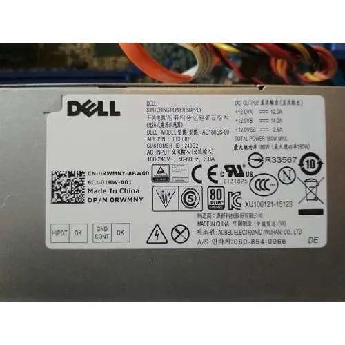 Fuente de poder para PC Dell AC180ES-00 180W