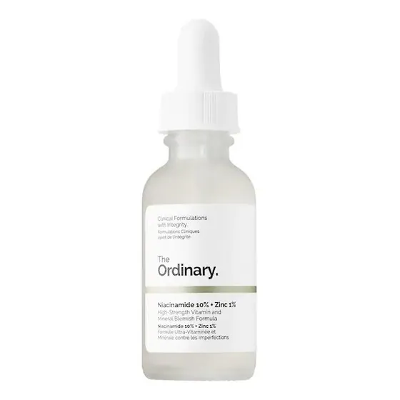 Sérum Niacinamida 10% + Zinc 1% The Ordinary día/noche para todo tipo de piel de 60mL +15 años