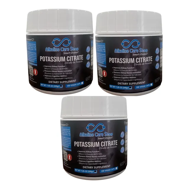 Citrato De Potasio 600 Gr Alkaline Care Pack 3 (polvo) Natural