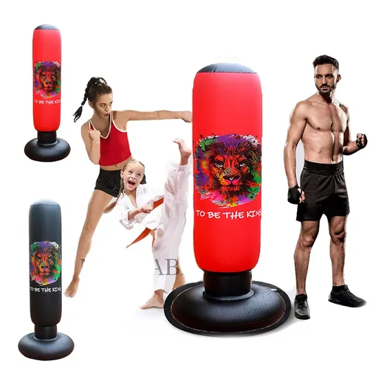 Saco De Boxeo De Inflable Para Entrenamiento De 165cm Pvc