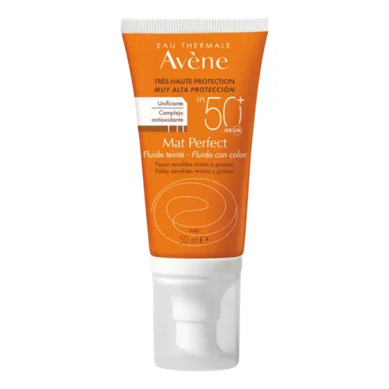 Mat Perfect Fluido con color FPS50 para piel sensible, mixtas o grasas 50ml Avène