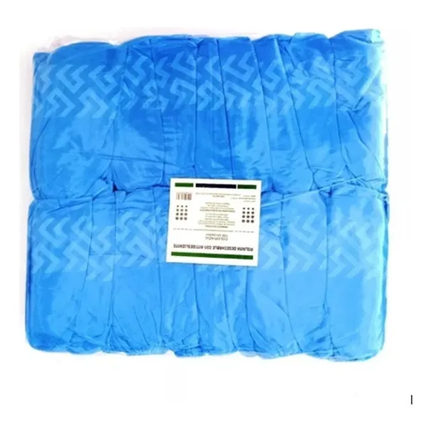 Polainas Desechables Quirúrgicas Con Antideslizante 50 Pares Color Azul Talla Talla Unica