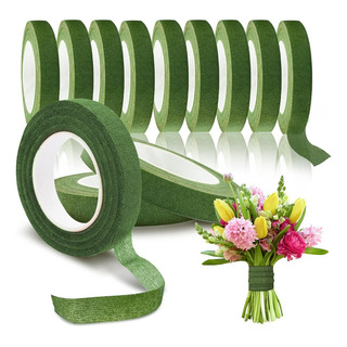 12 Rollo De Cinta De Flores Verde Oscuro De 12mm X 30 Yds 12 Rollo De Cinta De Flores Verde Oscuro De 12mm X 30 Yds