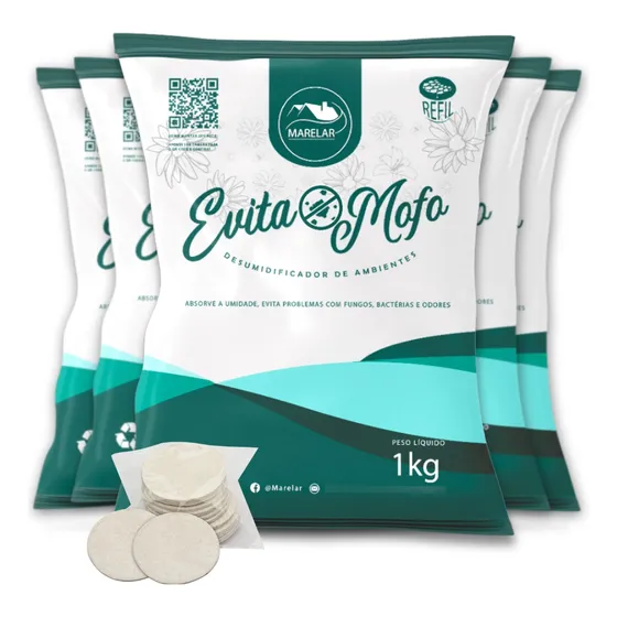 Cloreto De Cálcio Bolinhas Antimofo 5kg + Brinde Perfumado