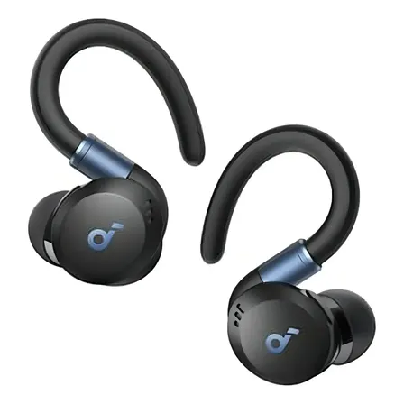 Auriculares Inalámbricos Anker soundcore Sport X20 con Drivers de 11mm, BassUp, ANC 43dB, Hi-Res, Bluetooth 5.3, Batería de 48H con Estuche de Carga y Resistencia para Deportes, Ip68, Negro