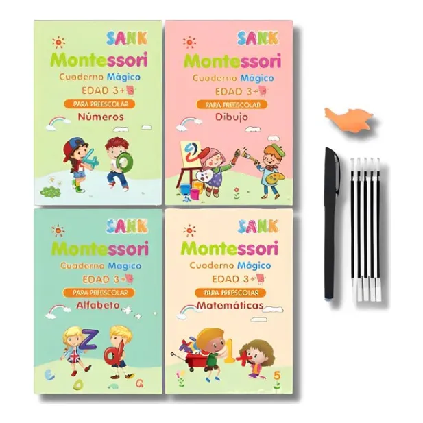 Kit De 4 Libros Magicos De Caligrafia Para Niños