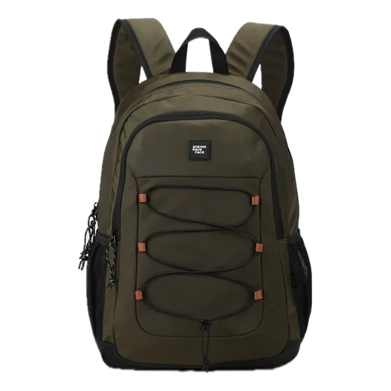 Mochila Liceal Estudiante Aoking Xn3303-5 Color Verde oscuro Diseño de la tela Liso
