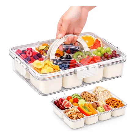 Pote Organizador Geladeira Frutas Alimentos Hermetico C/alça Petiscos Frutas Praia Piquenique Viagem