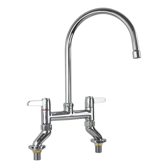 Grifo Fregadero Comercial Montaje Cubierta Centro Ajustable