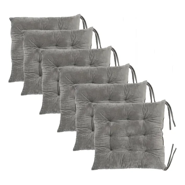 6 Cojine Asiento Cuadrado Para Silla Cocina Comedor Suave
