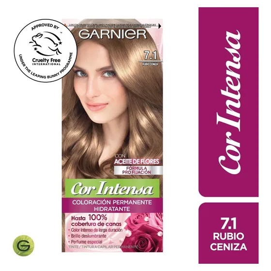 Tintura Garnier Tono 7.1 Rubio Ceniza Cor Intensa