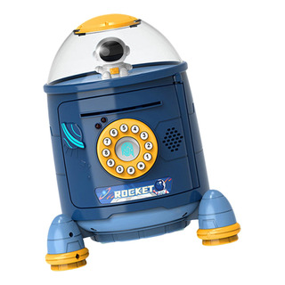 Mini Alcancía Electrónica Atm Cartoon Automático Azul Mini Alcancía Electrónica Atm Cartoon Automático Azul