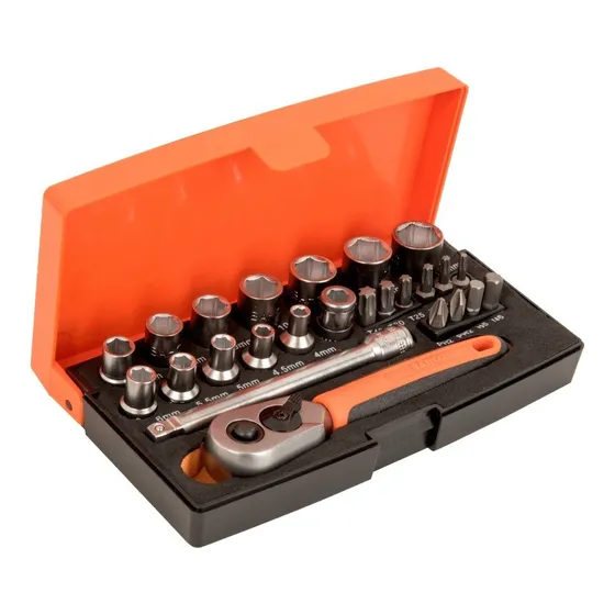 Set Caja Juego De Tubos Puntas Torx Llave Crique 1/4 Bahco