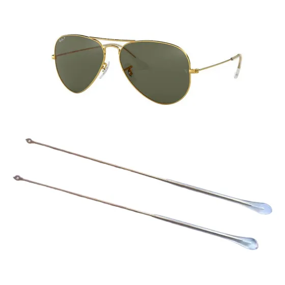 Patillas Para Ray Ban Aviador + Terminales Repuesto Gafas Blanco