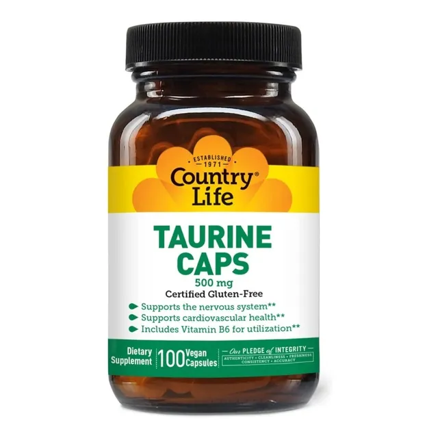 Taurina 500mg - 100 Capsulas  Sin Gluten