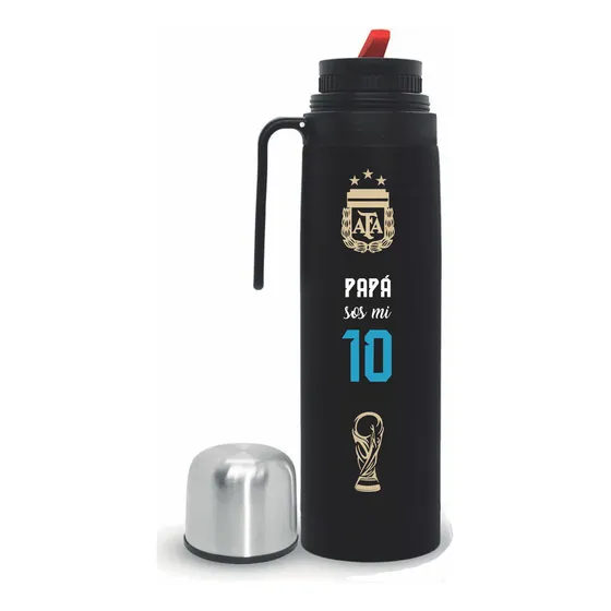 Termo Acero 1 L Media Manija Pico Cebador Dia Del Padre