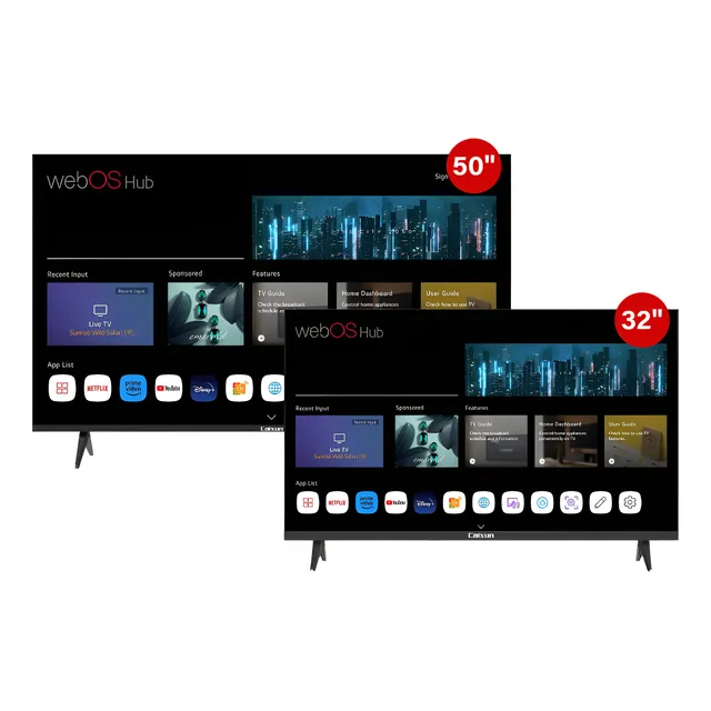Combo Televisores Smart Caixun 32 Y 50 Pulgadas 4k C50vauw