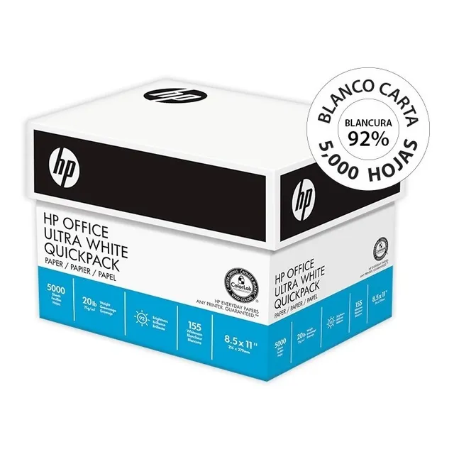 Papel Hp Office Blanco Carta - Caja Con 5,000 Hojas
