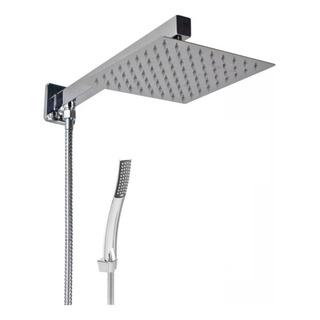 Ducha Quadrada 20x20 Inox 304 Com Desviador E Chuveirinho Ducha Quadrada 20x20 Inox 304 Com Desviador E Chuveirinho