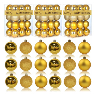 Pacote Cb 72 Esferas De Natal Decoração De Árvore De Natal Pacote Cb 72 Esferas De Natal Decoração De Árvore De Natal