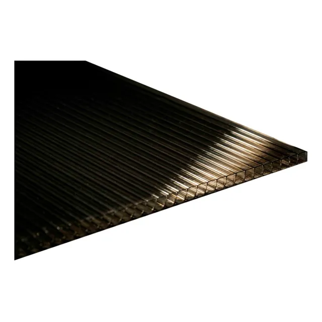 Lámina De Policarbonato Celular Bronce De 122 X 366 En 6 Mm