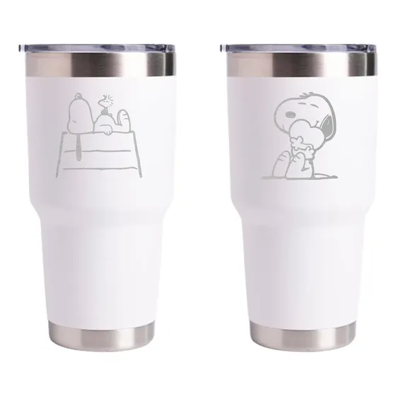 Termo Snoopy Peanuts Grabado Laser Vaso 30oz Doble Pared Ace