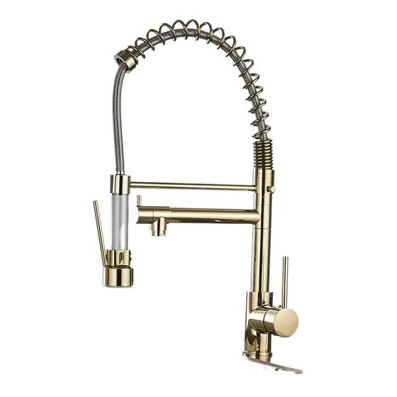 Grifo Cocina Kylex Dorado Para Fregadero Mezclador Caño Agua