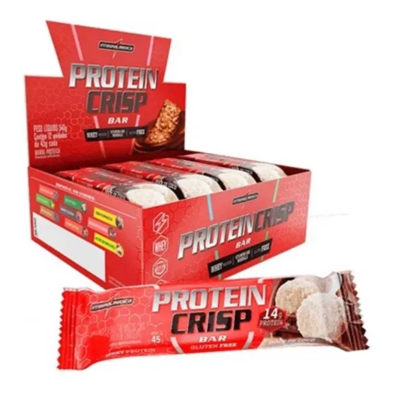 Barrinha De Proteina Crisp Bar Cx 12unid/ 45g Integralmedica