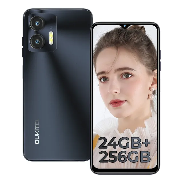 Oukitel C36 Telefono Celulares Dual Sim 24(8+16)gb+256gb(+1tb Tfcard) Andriod 14 5150 Mah T606 Octa Cores Cpu 6.56in Hd+ Smartphone Otg 5mp+13mp Bt5.0