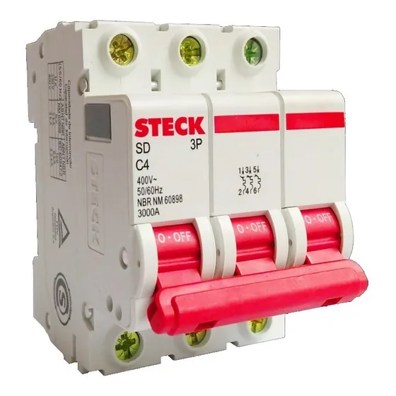 Interruptor Termomagnetico Termica 3x10a Steck - Sello Iram
