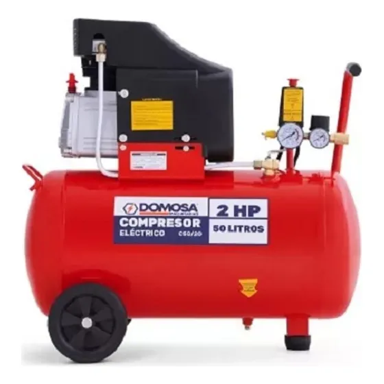 Domosa 50lts. Compresor De Aire Eléctrico De 110v Y 116 Psi
