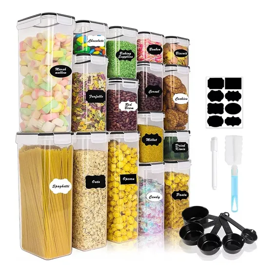 Set De 16 Pcs Recipientes Contenedores Herméticos Para Almacenar
