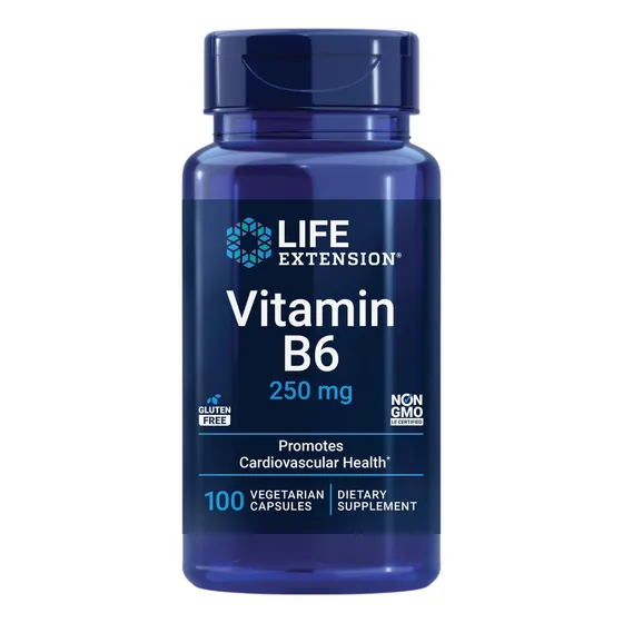 Suplemento Life Extension De Vitamina B6 250 Mg 100 Cápsulas