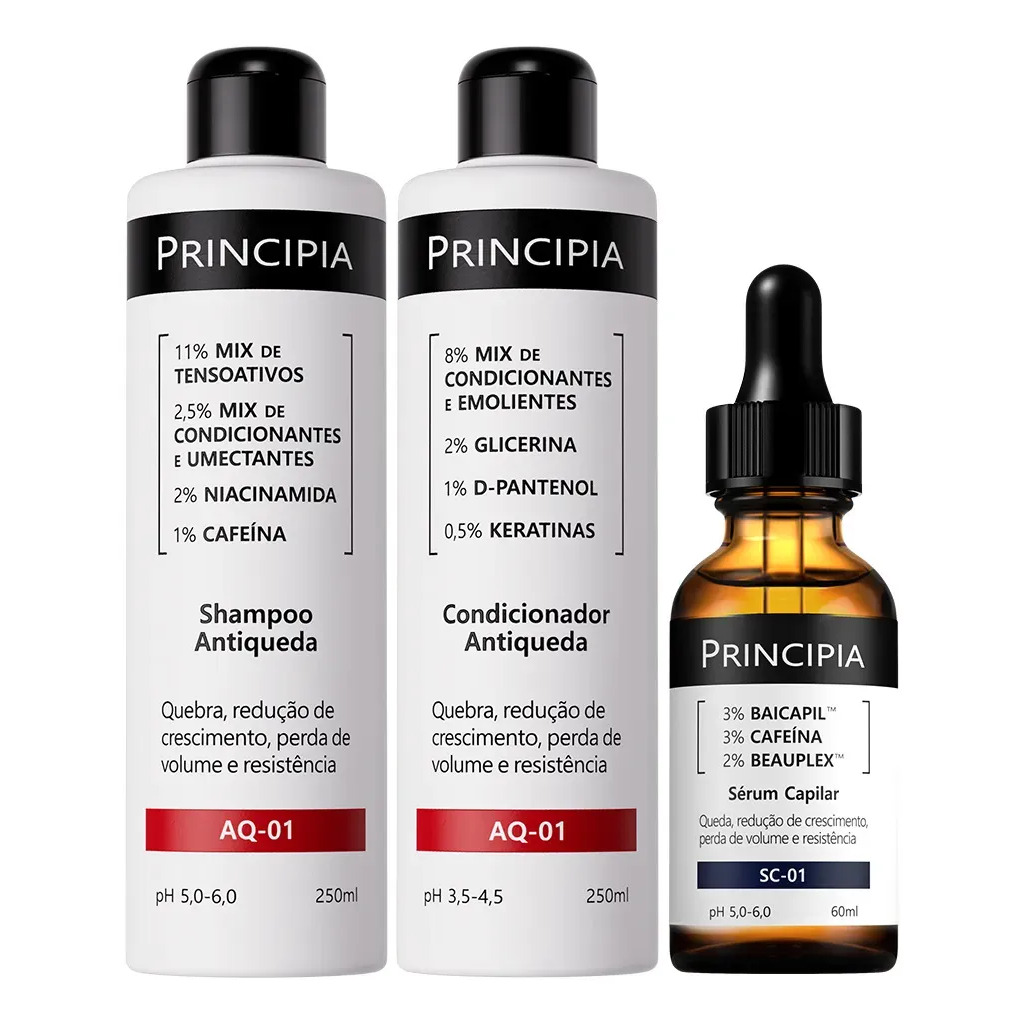 Principia Kit Antiqueda Trio Shampoo + Condicionar + Sc-01 Principia Kit Antiqueda Trio Shampoo + Condicionar + Sc-01
