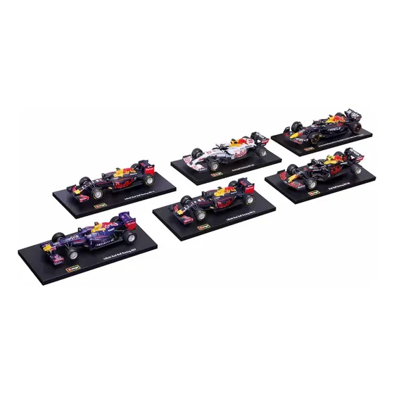 Carros Colección F1 Bburago Red Bull 6pk Checo Pérez Color Azul