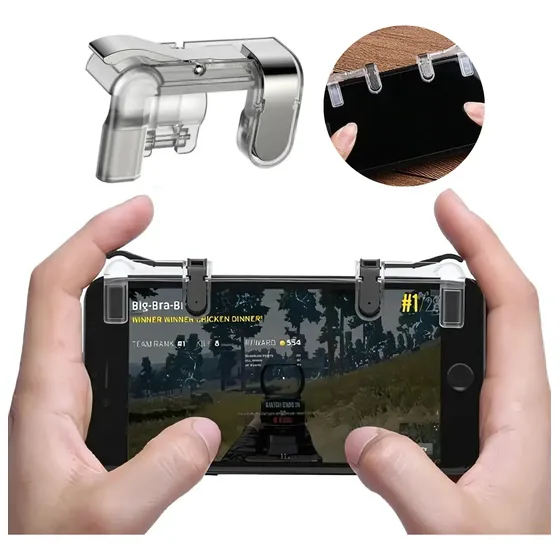 Gamer Gatilho Mecânico R1+r2 P/ Celular Free Fire Pubg Games